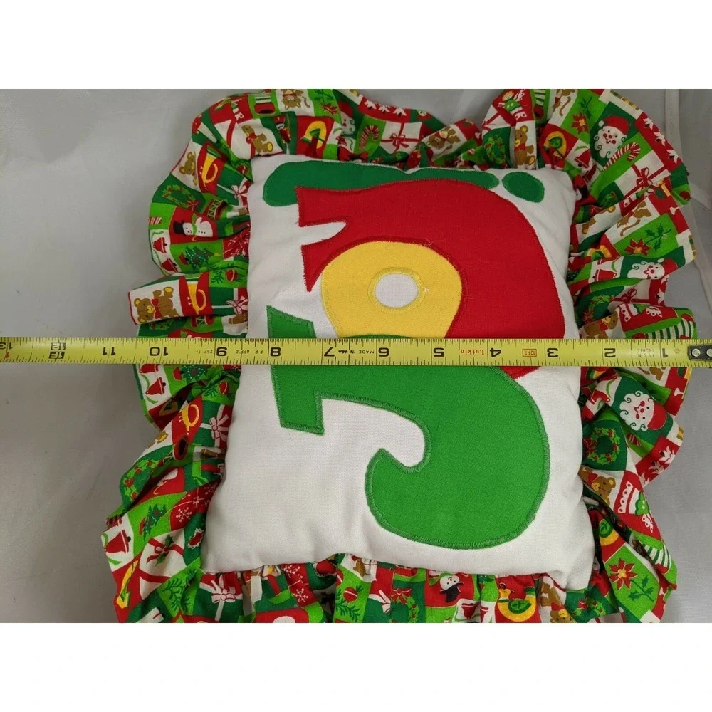Christmas JOY‎ Throw Pillow About 13x 11 Inch Homemade Stuffed